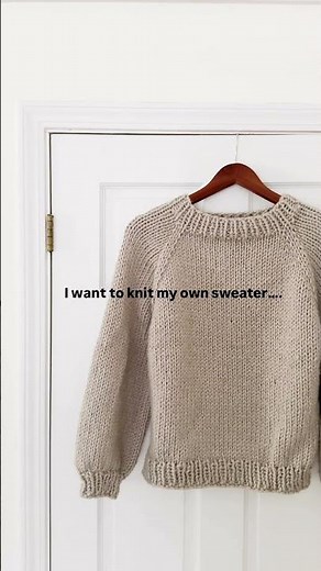 Knit your first sweater with this pattern and tutorial 🧶❤️