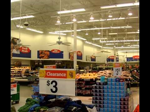 Ceiling Fans in a Walmart Produce Section circa 2008