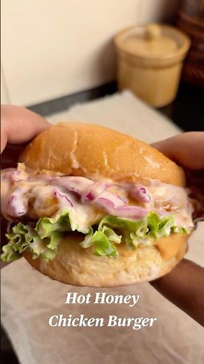 Hot Honey Chicken Burger #chickenburger