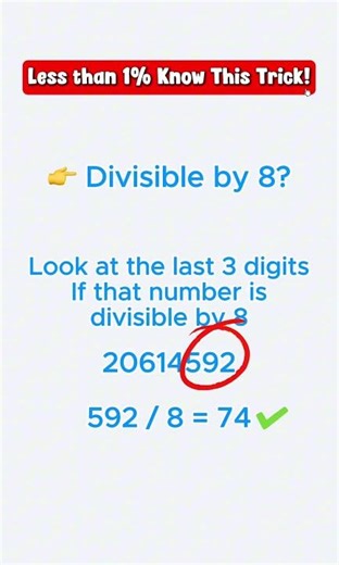 Less Than 1% Know This Divisibility Trick 😳 (Divisibility Rules for Powers of 2)