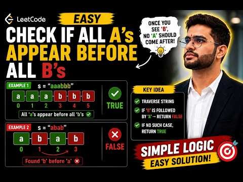 Check if All A's Appears Before All B's | LeetCode Easy | C++