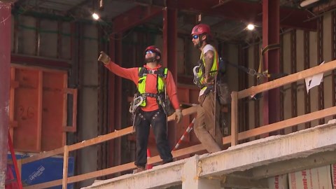 Construction Workers at the Site of the Fed Renovation
