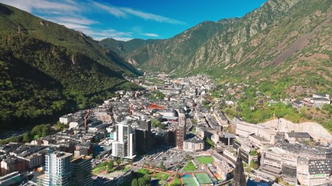Andorra la Vella Drone Journey: Pyrenees Peaks & Modern Architecture