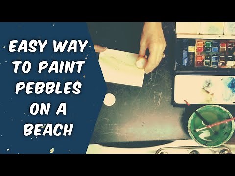 Easy Way to Paint Pebbles on a Beach (water based paint)