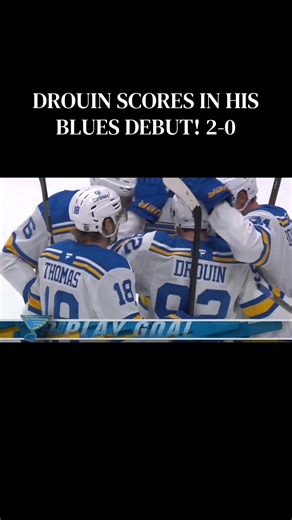 Drouin scores in his @St. Louis Blues debut, making it 2-0! #NHL #fyp #StLouisBlues #stlblueshockey #blueshockey