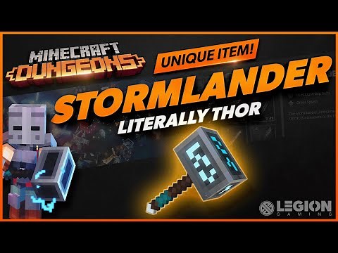 Minecraft Dungeons - STORMLANDER | Unique Item Guide