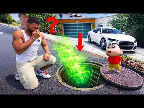 GTA5: Franklin Shinchan Found Secret Bunker Sewer Near Their House | Gta V Bangla Gameplay