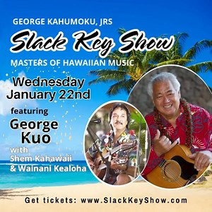George Kahumoku Jr., a four-time Grammy Award winning Hawaiian Slack...