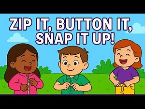 Zip It, Button It, Snap It Up! | Dressing Song for Kids – DiamondDKids