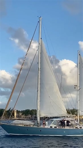 The horizon’s calling! 🌊⛵️ View our upcoming passages at saillibra.com #SailLibra #LifeAtSea #sailing #nautical #lifeonboard #OffshoreSailing #LearnToSail | Sail Libra