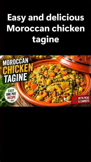 Easy Moroccan Chicken Tagine with Peas & Carrots