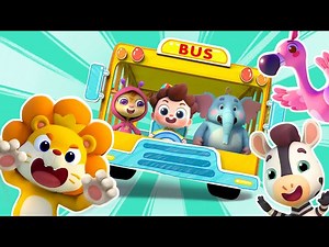 Wheels on the Safari Bus | Animals Version | Bus Song | Nursery Rhymes & Kids Songs | BabyBus - Videos For Kids