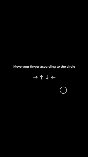 move your finger according circle