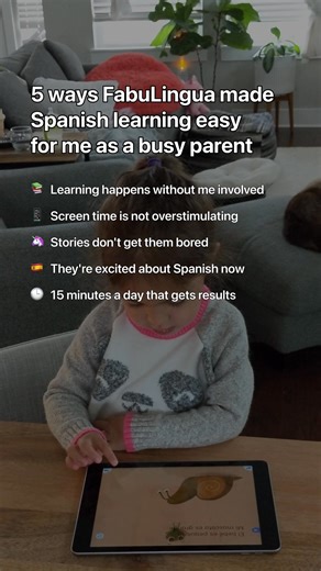 Apps haven't worked. Classes got boring. Your child still can't speak Spanish 📉 Here's the problem: Duolingo drills without context, flashcards they hate, and methods that don't create actual speakers. FabuLingua is different - it's a mobile game kids actually want to play: ✅ Story-based adventures ✅ 10 minutes daily keeps them coming back ✅ Award-winning method with 250,000 happy learners ✅ Kids absorb Spanish naturally through interactive stories They'll beg to play while learning Spanish the