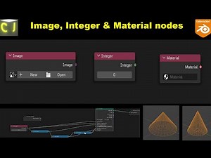 Image Node, Integer Node & Material Node - Blender Geometry nodes