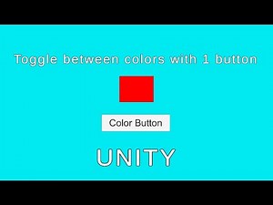 Unity - Change or Toggle Color With one Button press