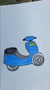How to draw a Scooter Easy🛵 #shorts #trending #drawing #art #viral #scooter #youtubeshorts #easy #yt
