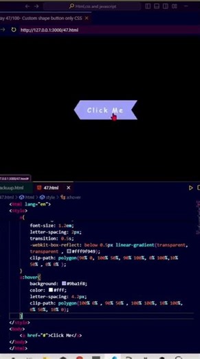 Custom Shape Button with animation effect | Like & Share #shorts #html #css #js
