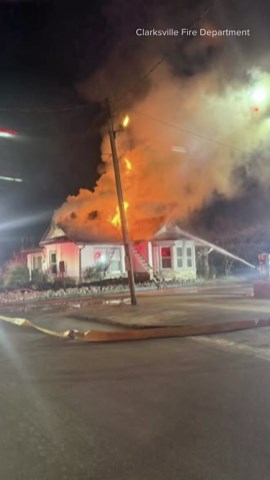 Clarksville home catches fire early Sunday morning