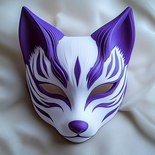 3D Printed Kitsune Mask | Fox Spirit Mask | Japanese Cosplay Festival Mask | Anime Mythical Fox Mask | Fox Demon Mask - Etsy