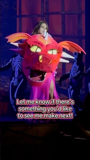Custom Dragon Puppet for Shrek the Musical #shrekthemusical #PropMaker #MusicalTheatre #dragon