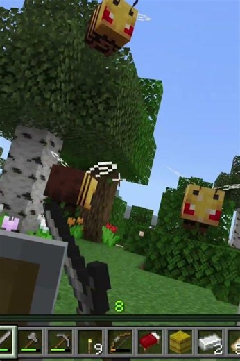 Minecraft Survival Bee Attack! #minecraftshorts