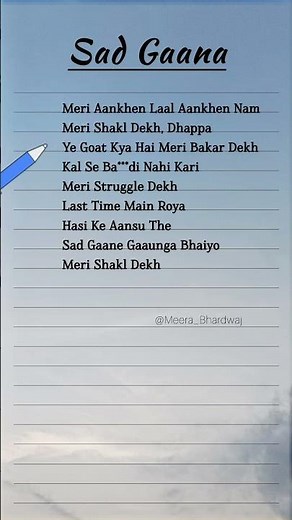 Sad Gaana Lyrics ~ Bali #songlyrics #newsong