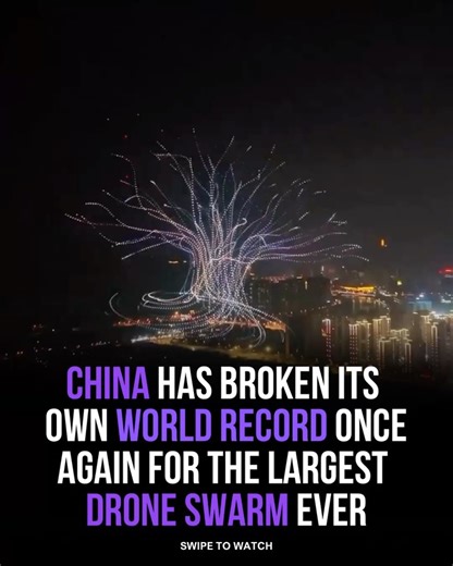 AI Innovations Hub on Instagram: "16,000 drones just lit up the skies over Beijing and broke a world record doing it. On October 18, China launched the largest drone swarm ever, with 16,000 drones flying in perfect sync to form glowing birds, buildings, and symbols. The entire show was powered by AI and GPS, all controlled by a single laptop. Guinness certified the feat, which shattered China’s previous record of 10,197 drones set just a month earlier in Shenzhen. Behind the visuals, the scale a