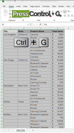 Still Dragging to Fill Blank Cells? Try This Excel Trick! #shorts #ytshorts #excel #exceltips