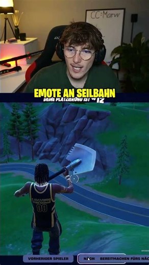 Emote at the cable car! 🤯 #marvv #fortnite #fn