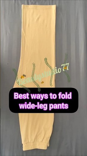 How to fold wide-leg pants for womens