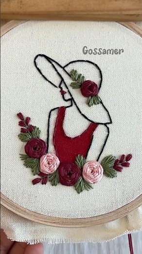 Stunning Girl Embroidery with Painting 🥰 Easy & Beautiful Hand Embroidery Tutorial for Beginners