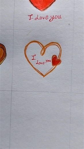 Heart Drawing In Different Type ✨💗#drawingideas #beginnerarttips #viralreels #love #heart