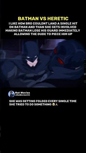 Batman Vs Heretic Fight Scene Breakdown | Batman : Bad Blood (2016) | #shorts