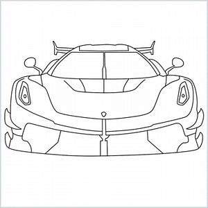How To Draw A Koenigsegg Jesko Step by Step - [9 Easy Phase]