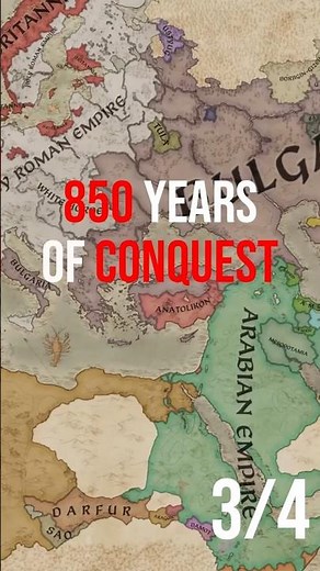 Crusader Kings III – 850 Years of Conquest 1066–1907 3/4 #ck3 #history #timelapse #map #fyp