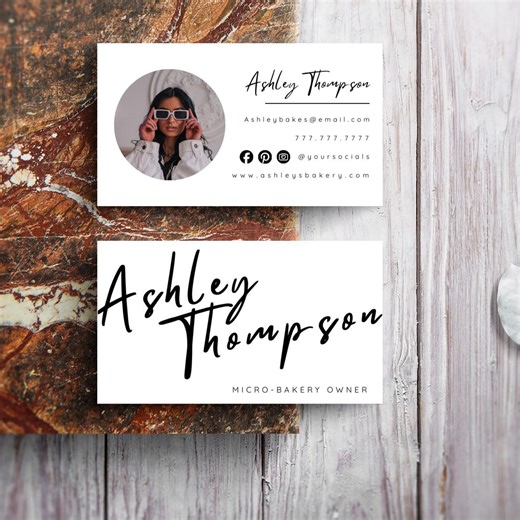 Bakery Business Card Template Editable Canva Bakery Card Micro Bakery Home Bakery Marketing Sourdough Farmstand 3.5x2 - Etsy