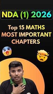 NDA 2026 MATHS : MOST IMPORTANT CHAPTERS FOR NDA 1 2026 | Parveen Sir #nda12026 #ndamaths