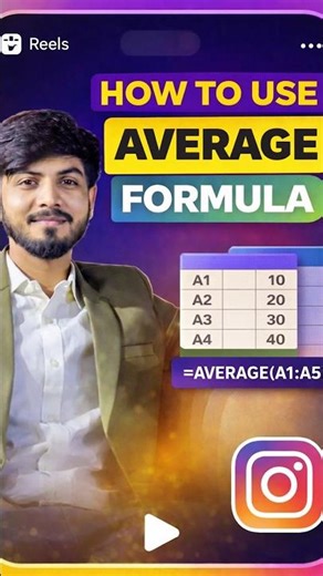 📊 Master the AVERAGE formula in Excel in just 30 seconds! 🚀#ExcelTips #AverageFormula #LearnExcel