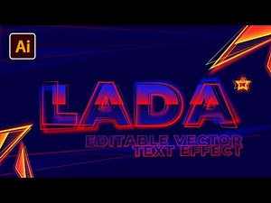 Create Editable Vector Futuristic Text Effect in Adobe Illustrator Tutorial