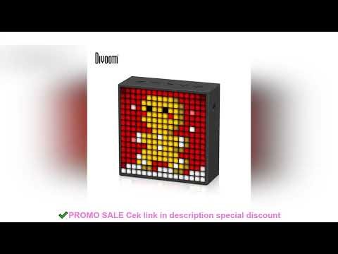 Divoom Timebox Evo Bluetooth Portable Speaker with Clock Alarm Programmable LED Display for Pixel Ar
