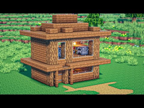 Minecraft Tutorial – Complete Wooden Survival House Build From Start to Finish