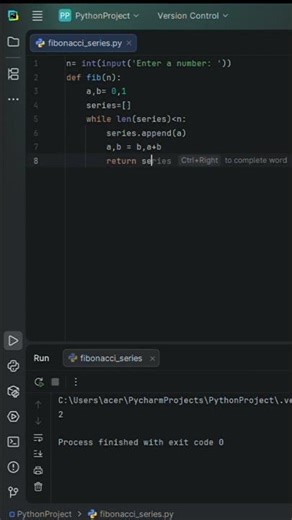 Day #7 Fibonacci Sequence in Python #codinginterview