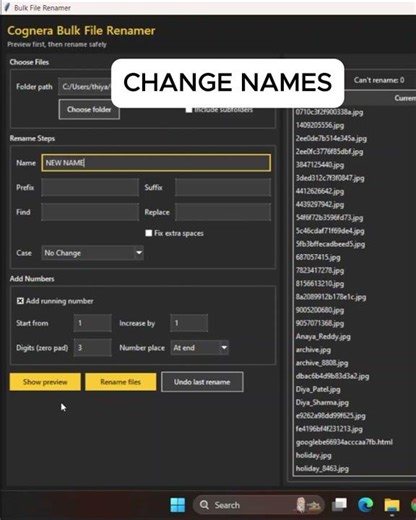 How to Rename Multiple Files at Once in Windows (Free Tool)