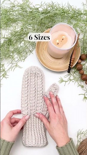 FREE Crochet Mitten Pattern with the Wheat Stitch - 6 Sizes + Video Tutorial