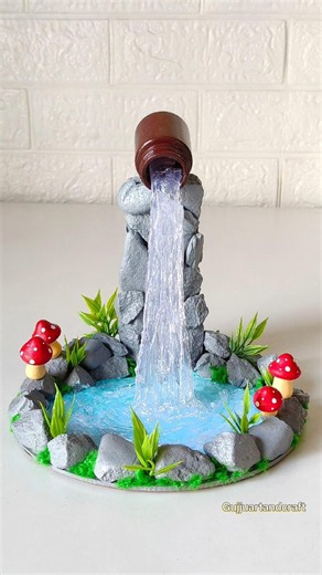 DIY Aesthetic Home Decor ||Cute Fountain Craft #shorts #viralshorts #homedecor #fountain #diy