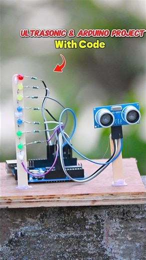 Ultrasonic Sensors And Aurduino School Project Making | Ultrasonic Distance Meter Tutorial #shorts