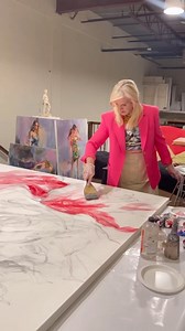 The next stage of my large-scale painting has begun and I’m absolutely thrilled to start applying the vibrant Viva Magenta color. The canvas is already starting to come to life with every stroke, and I feel so inspired by the boldness and energy of this hue. You may feel some Spanish mood in this energetic color: maybe this painting (when finished) would mentally bring you back to your vacation!🌴 I hope that when this painting is finished, it will serve as a reminder of the joy and inspiration