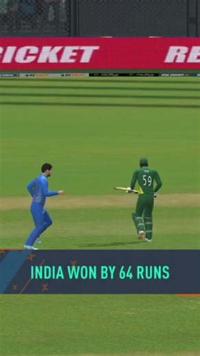 India vs Pakistan match India won by 64 run 🔥#realcricket24 #rc24 #cricket #short #shorts