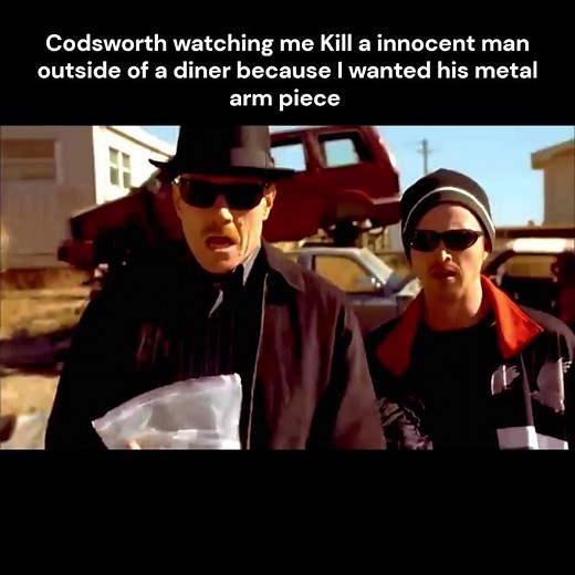 Codsworth watching me Kill a innocent man outside of a diner because I wanted his metal arm piece